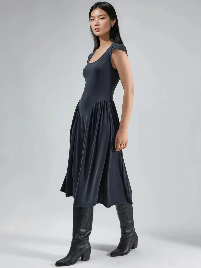 Busem BUSEM Paneled Knit Midi Dress